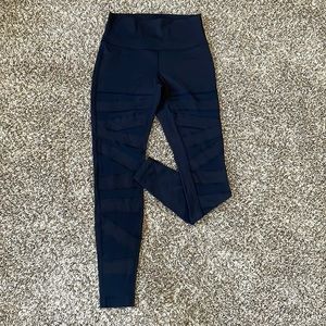 Lululemon wunder under, (hi-rise) Tech mesh black pants